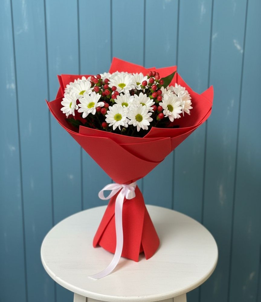 Букет цветов из: Хризантемы в Гончарку