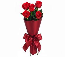 Букет 5 Красных роз Эдлесс Лав в Гончарку