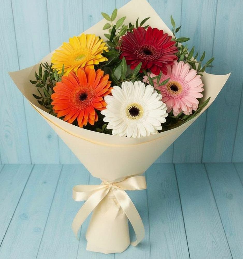 Букет цветов из: Герберы в Гончарку