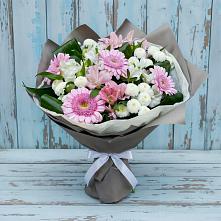 Букет цветов из:  Герберы, Альстромерии и Хризантемы #REPLACE_PRED# Гончарку