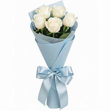 Букет 5 Белых роз Проуд #REPLACE_PRED# Гончарку