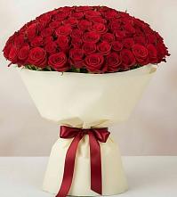 Букет 101 Красная роза Милано в Гончарку
