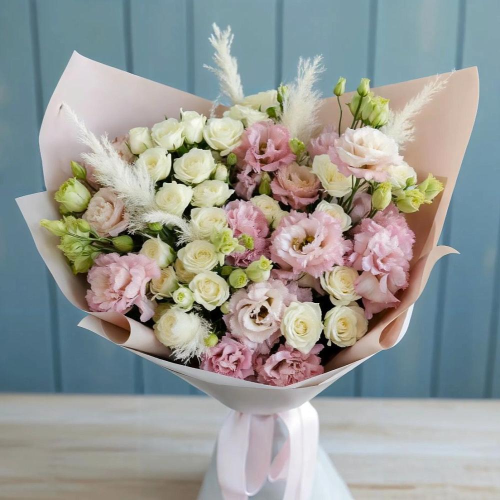 Букет цветов из: Альстромерии и Розы в Гончарку