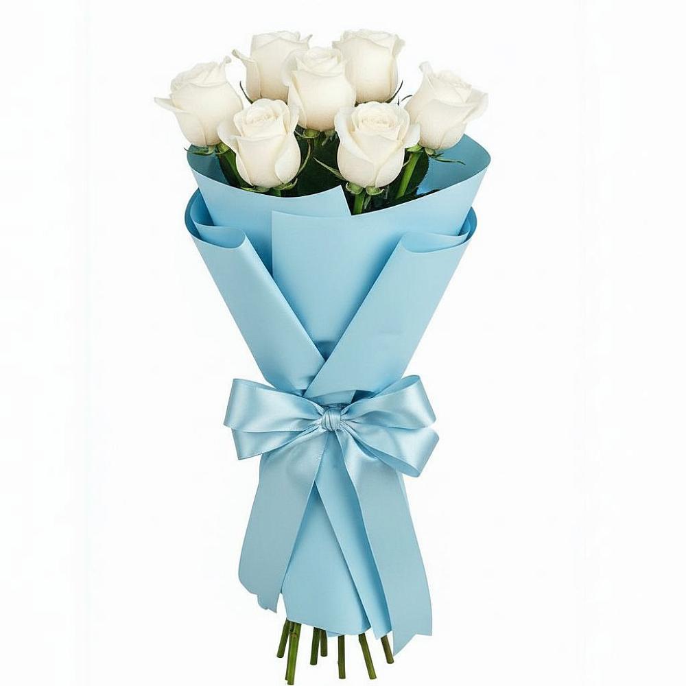 Букет 7 белых роз Проуд в Гончарку