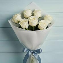 Букет 7 Белых роз Эдлесс Лав #REPLACE_PRED# Гончарку