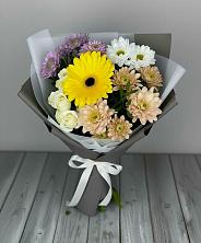 Букет цветов из:  Розы, Герберы и Хризантемы в Гончарку