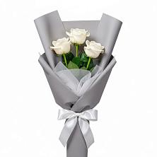 Букет 3 белые розы в Гончарку