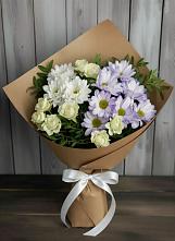 Букет цветов из:  Хризантемы и Розы в Гончарку