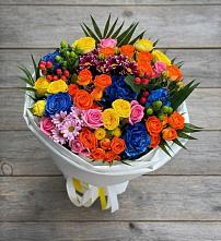 Букет цветов из:  Розы и Хризантемы в Гончарку