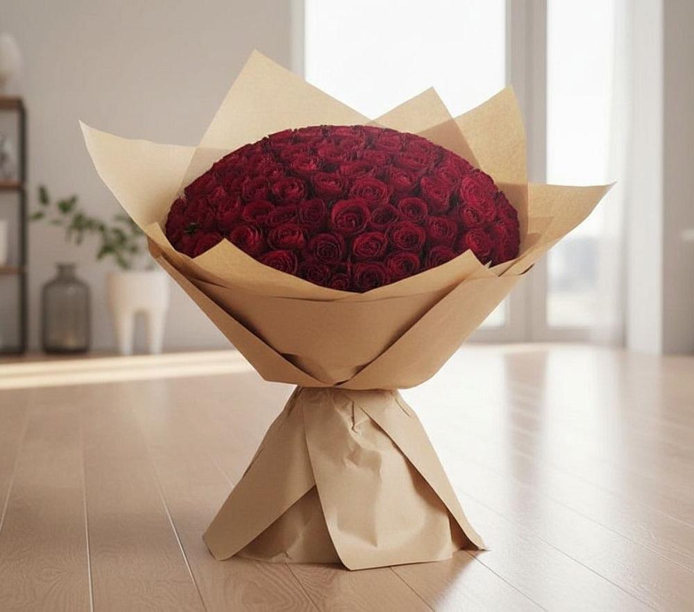 Букет 101 Красная роза в Гончарку