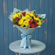 Букет цветов из:  Альстромерии и Хризантемы в Гончарку